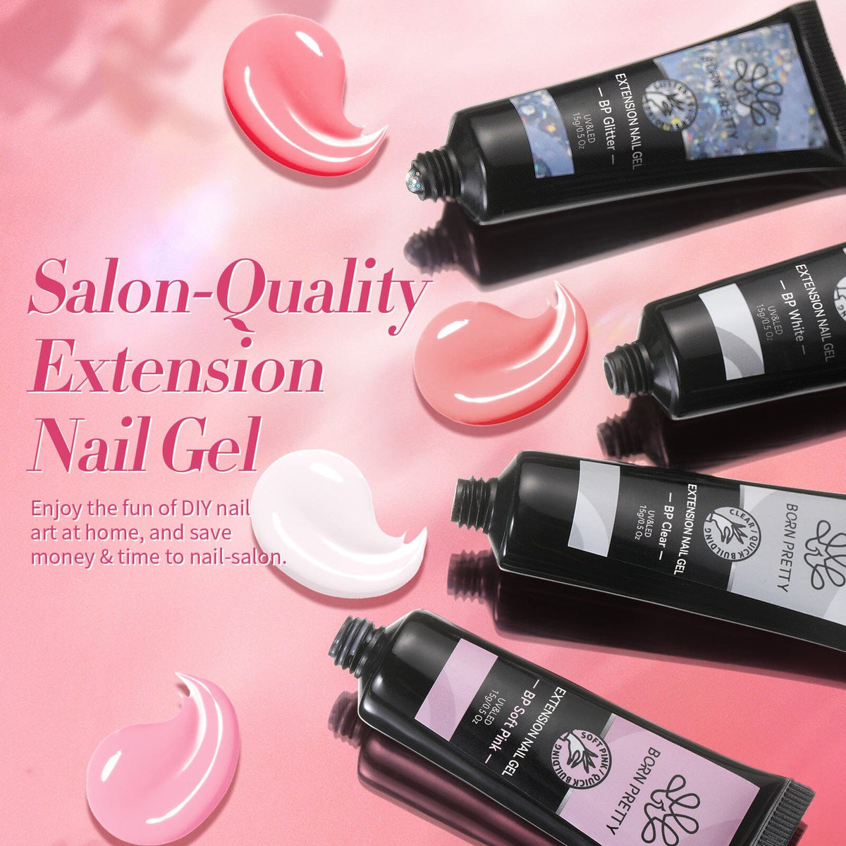 6 Colors Extension Nail Gel Starter Kit Gel Nail Polish BORN PRETTY 