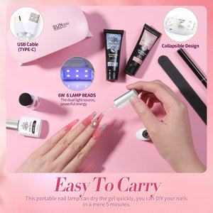 6 Colors Extension Nail Gel Starter Kit Gel Nail Polish BORN PRETTY 