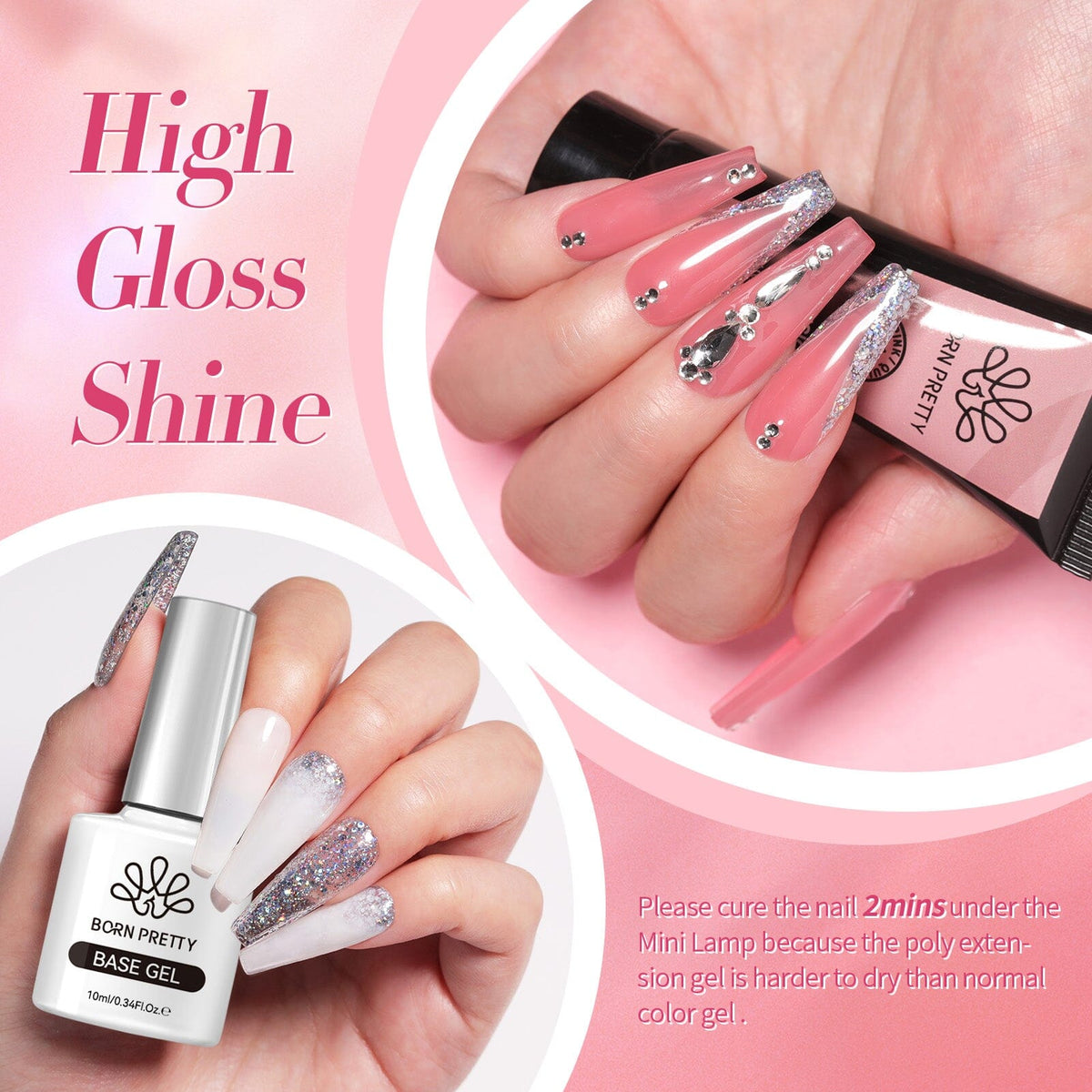 6 Colors Extension Nail Gel Starter Kit Gel Nail Polish BORN PRETTY 
