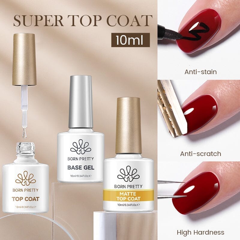 Base Top Coat 10ml Gel Nail Polish BORN PRETTY 