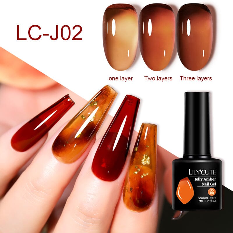 Jelly Amber Nail Gel 7ml Gel Nail Polish LILYCUTE 