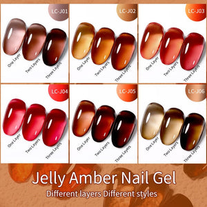 Jelly Amber Nail Gel 7ml Gel Nail Polish LILYCUTE 