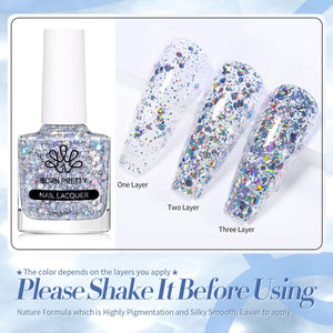 [US ONLY] Iridescent Glitter Nail Polish 10ml Nail Polish BORN PRETTY 