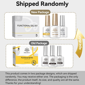 3pcs Base Top Coat Set 10ml Gel Nail Polish BORN PRETTY 