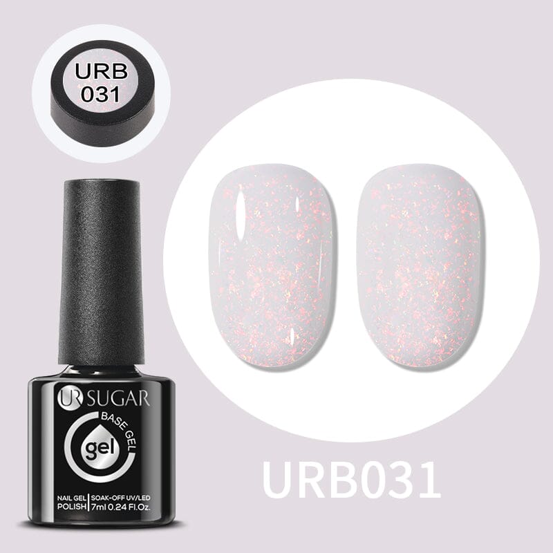 Flakes Rubber Base Gel URB031 7ml Base & Top Coat UR SUGAR 