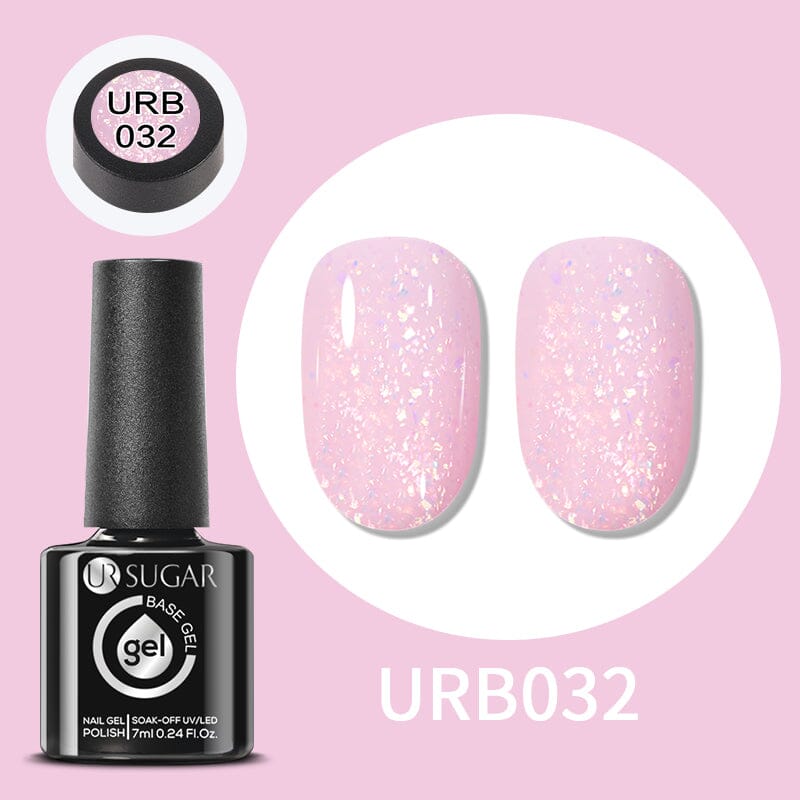 Flakes Rubber Base Gel URB032 7ml Base & Top Coat UR SUGAR 