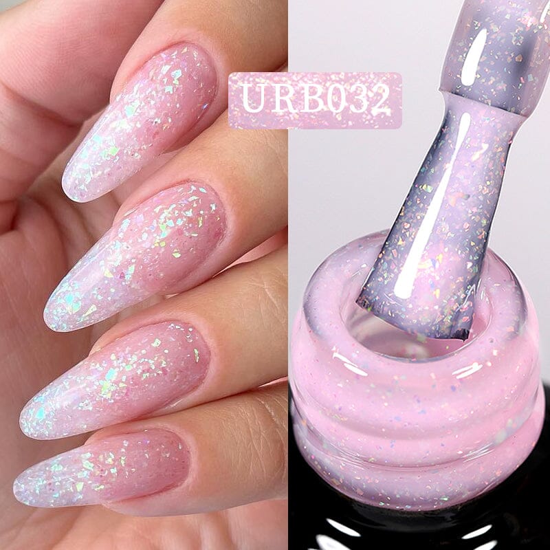Flakes Rubber Base Gel URB032 7ml Base & Top Coat UR SUGAR 