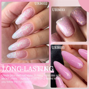Flakes Rubber Base Gel URB031 7ml Base & Top Coat UR SUGAR 