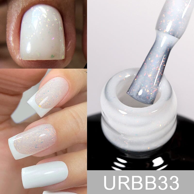 Flakes Rubber Base Gel URB031 7ml Base & Top Coat UR SUGAR 