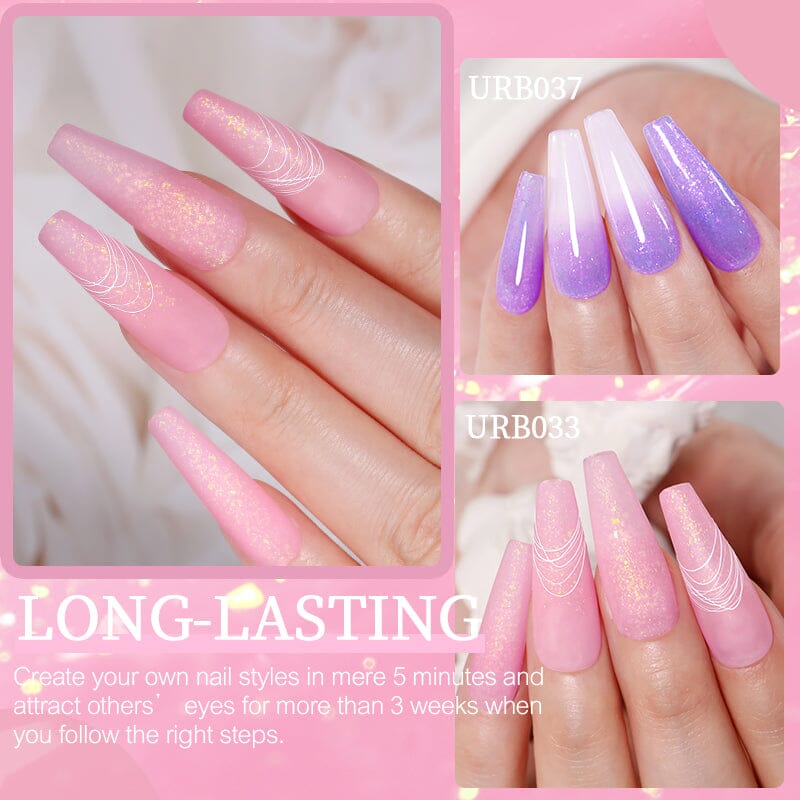 Flakes Rubber Base Gel URB032 7ml Base & Top Coat UR SUGAR 