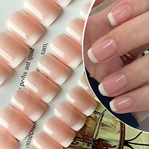 24pcs Khaki #41 Almond Press on Nails Nail Tips No Brand 