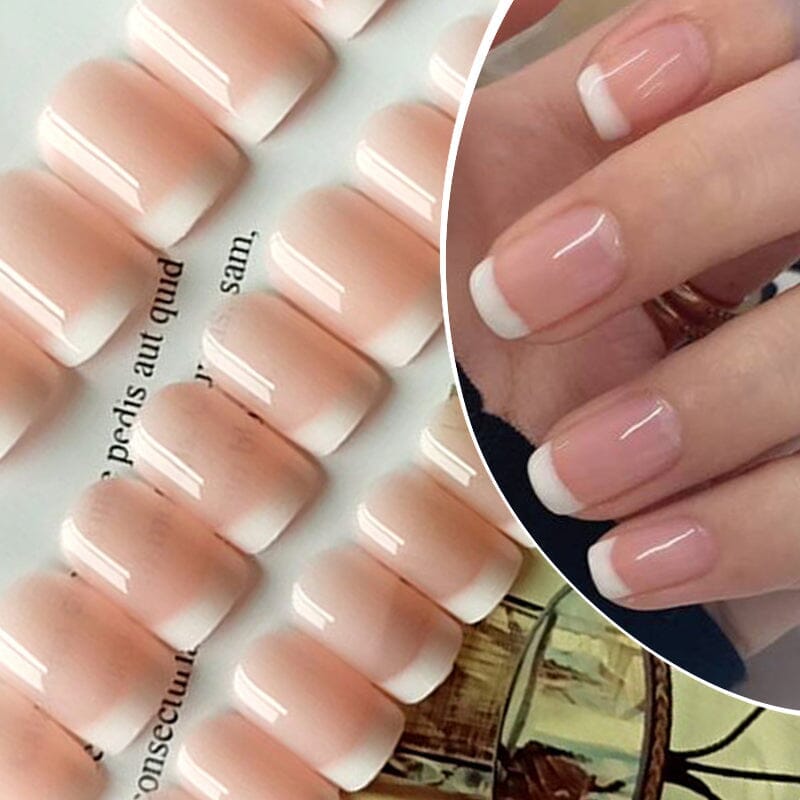 24pcs Khaki #41 Almond Press on Nails Nail Tips No Brand 