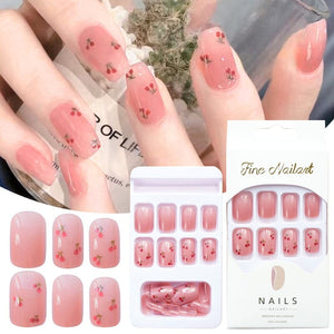24pcs Khaki #41 Almond Press on Nails Nail Tips No Brand 