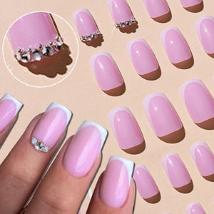 24pcs Khaki #41 Almond Press on Nails Nail Tips No Brand 