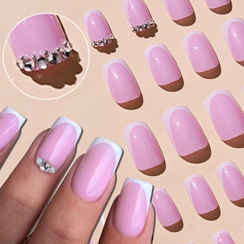 24pcs Khaki #41 Almond Press on Nails Nail Tips No Brand 
