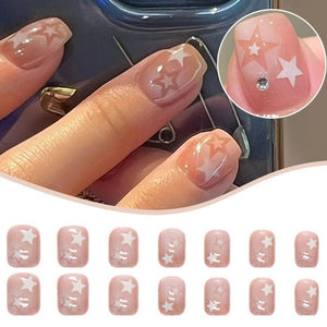 24pcs Black #47 Almond Press on Nails Nail Tips No Brand 