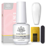 5 in 1 Builder Gel 15ml Gel Nail Polish BORN PRETTY Clear 