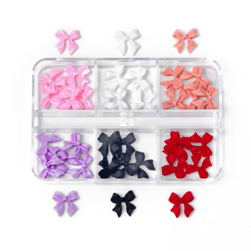 6 Grids Mixed Colors Bowknot #01 Nail Art No Brand 