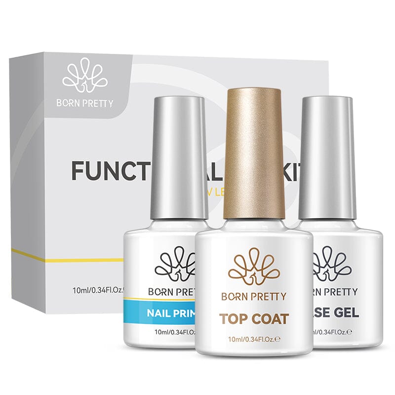3pcs Gel Set Base Top Primer 10ml Base & Top Coat BORN PRETTY 