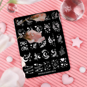 Stamping Plate NICOLE DIARY-X014 Nail Art NICOLE DIARY 