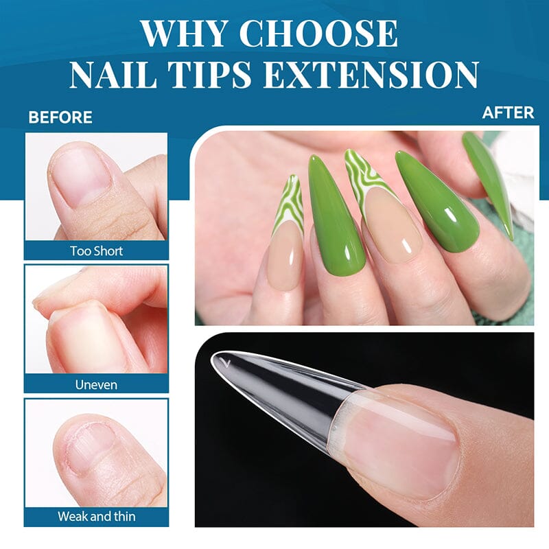 550pcs Full Cover Soft Gel Tips Nail Tips KOSKOE 