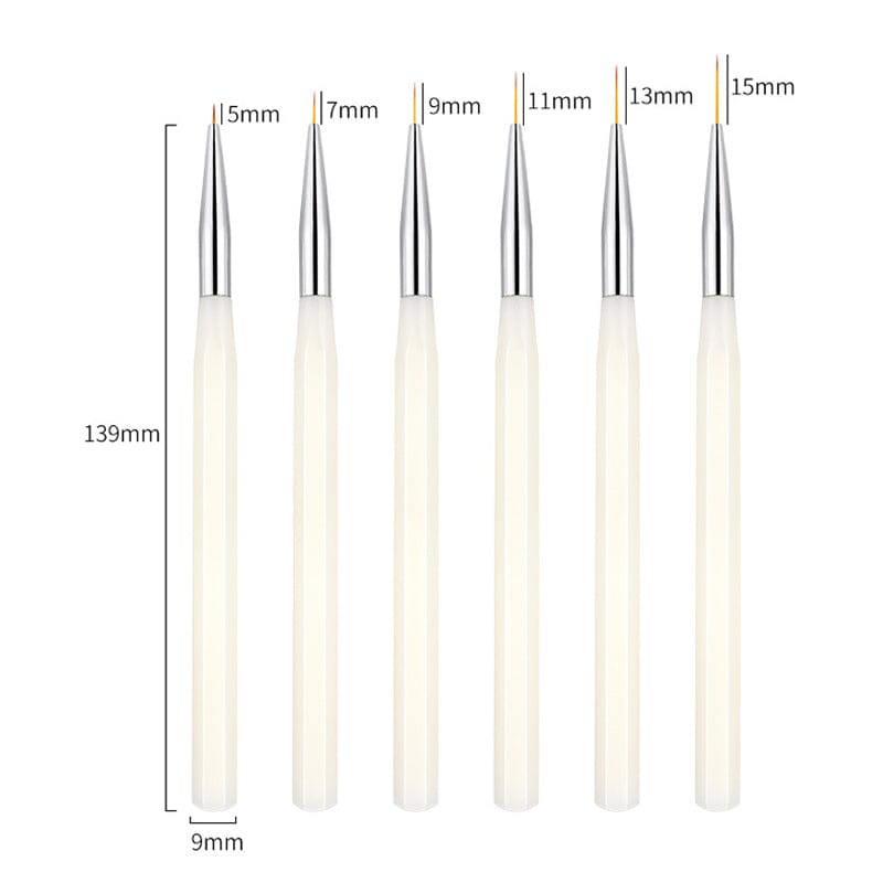Liner Nail Brush 5/7/9/11/13/15mm Tools & Accessories No Brand 