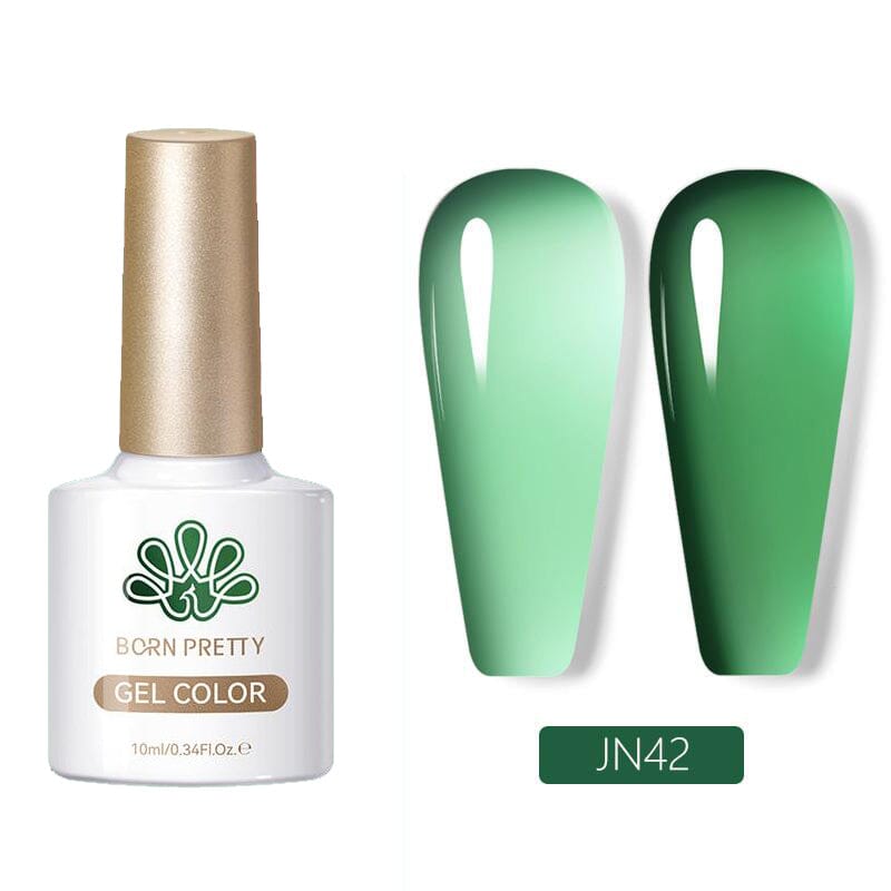 Green Jelly Nude Gel Polish JN42 10ml Gel Nail Polish BORN PRETTY 