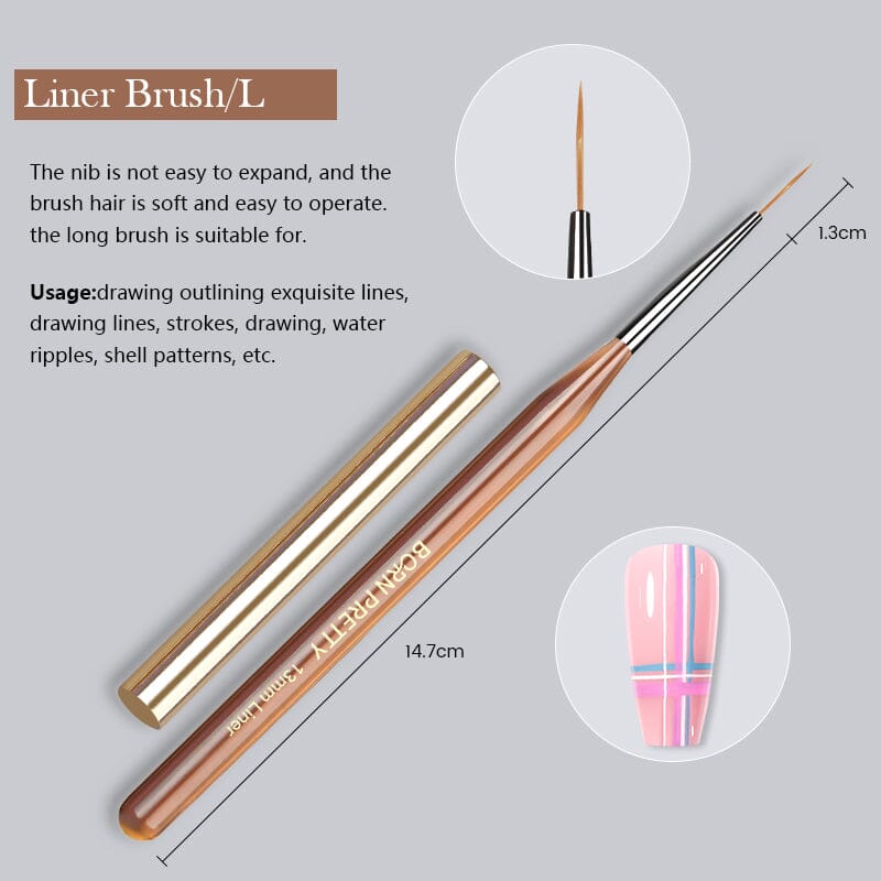 BORN PRETTY Nail Art Brush Tools & Accessories BORN PRETTY #07 Liner Brush/L 