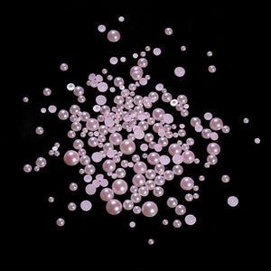 200pcs Half Round Flat Bottom Pearls Nail Art No Brand 
