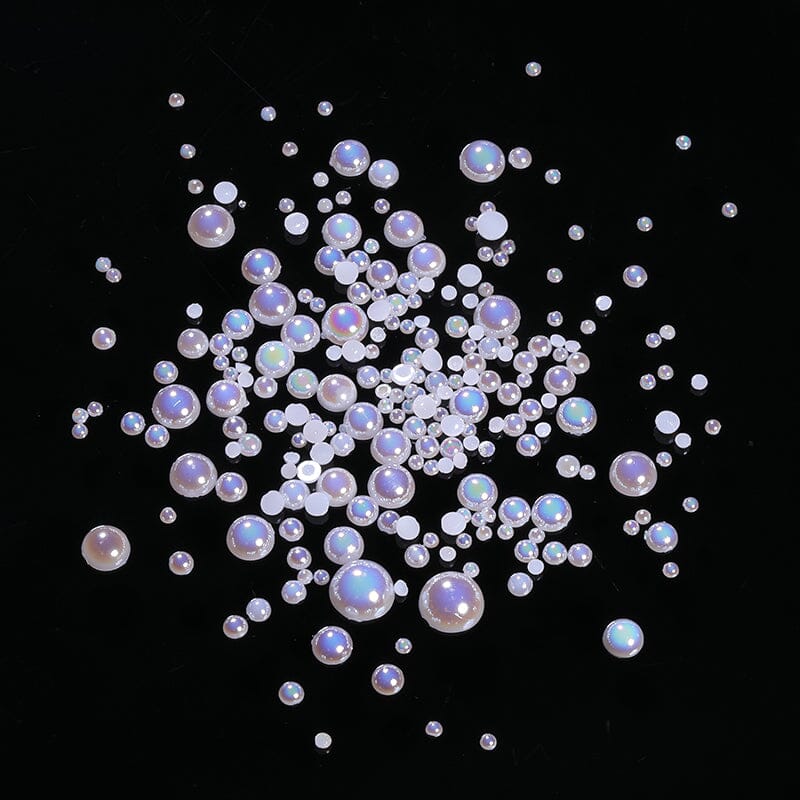 200pcs Half Round Flat Bottom Pearls Nail Art No Brand 