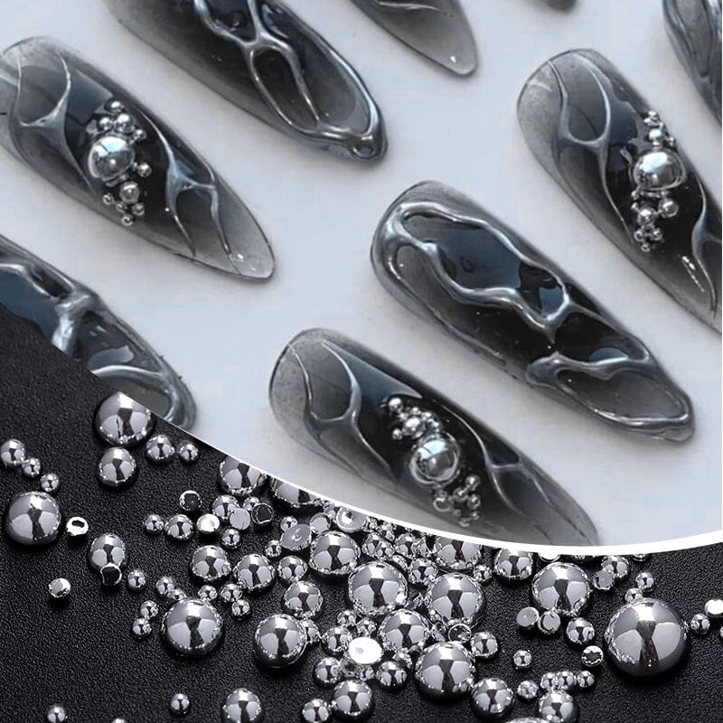 200pcs Half Round Flat Bottom Pearls Nail Art No Brand 