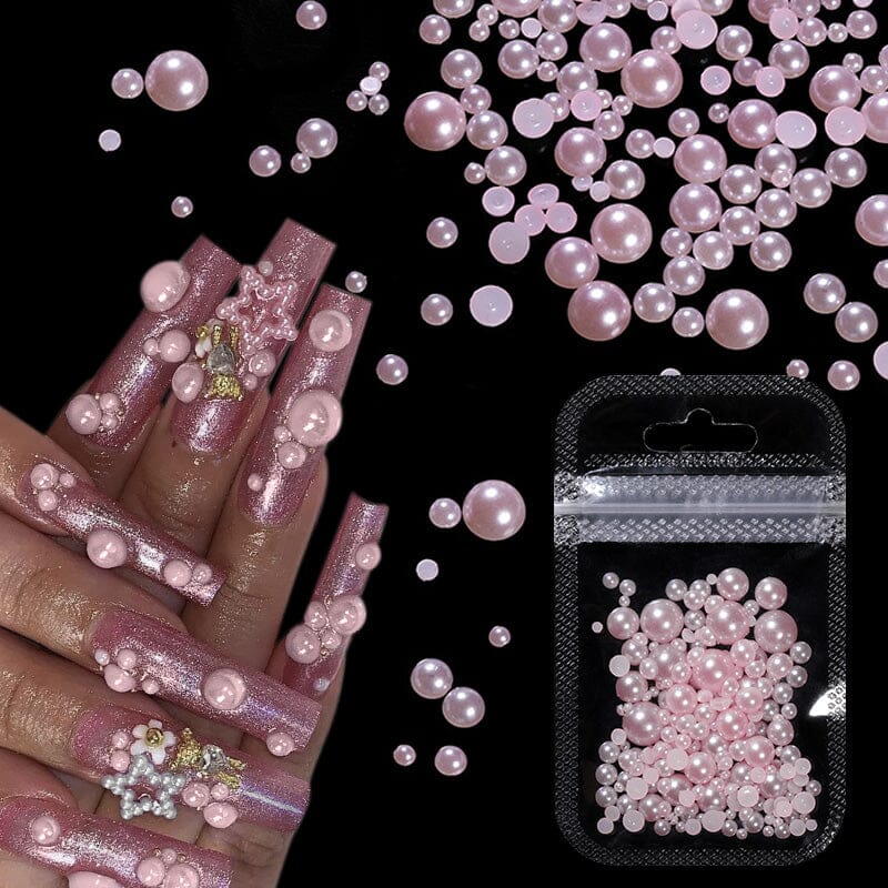200pcs Half Round Flat Bottom Pearls Nail Art No Brand 