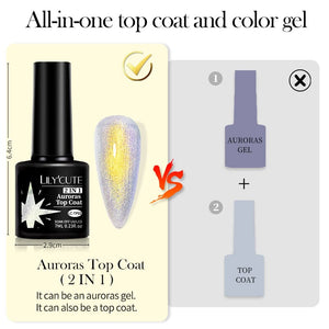 Auroras Top Coat LC-TP02 7ml Base & Top Coat LILYCUTE 