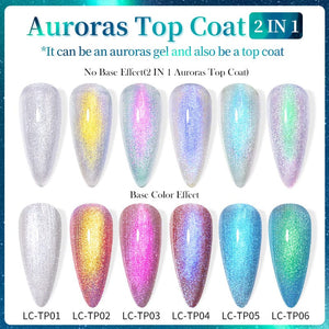 Auroras Top Coat LC-TP02 7ml Base & Top Coat LILYCUTE 