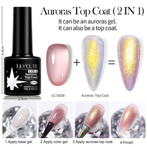 Auroras Top Coat LC-TP02 7ml Base & Top Coat LILYCUTE 