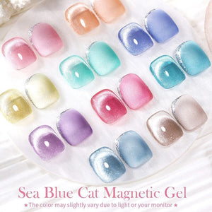 Crystal Cat Magnetic Gel MY325 Sea Blue 10ml Clearance BORN PRETTY 