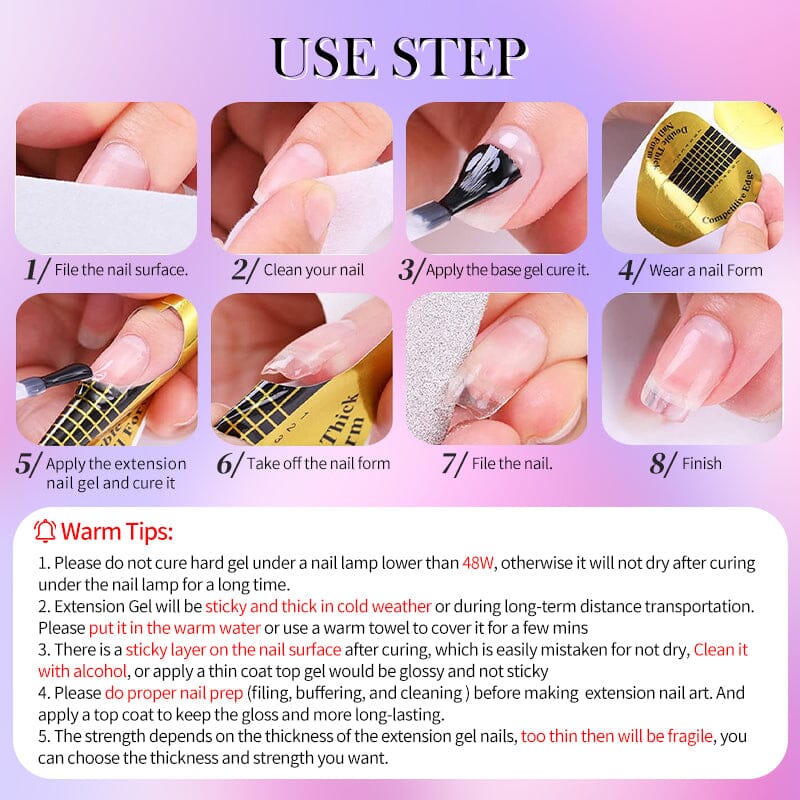 Clear Extension Nail Gel EG01 225g Gel Nail Polish BORN PRETTY 