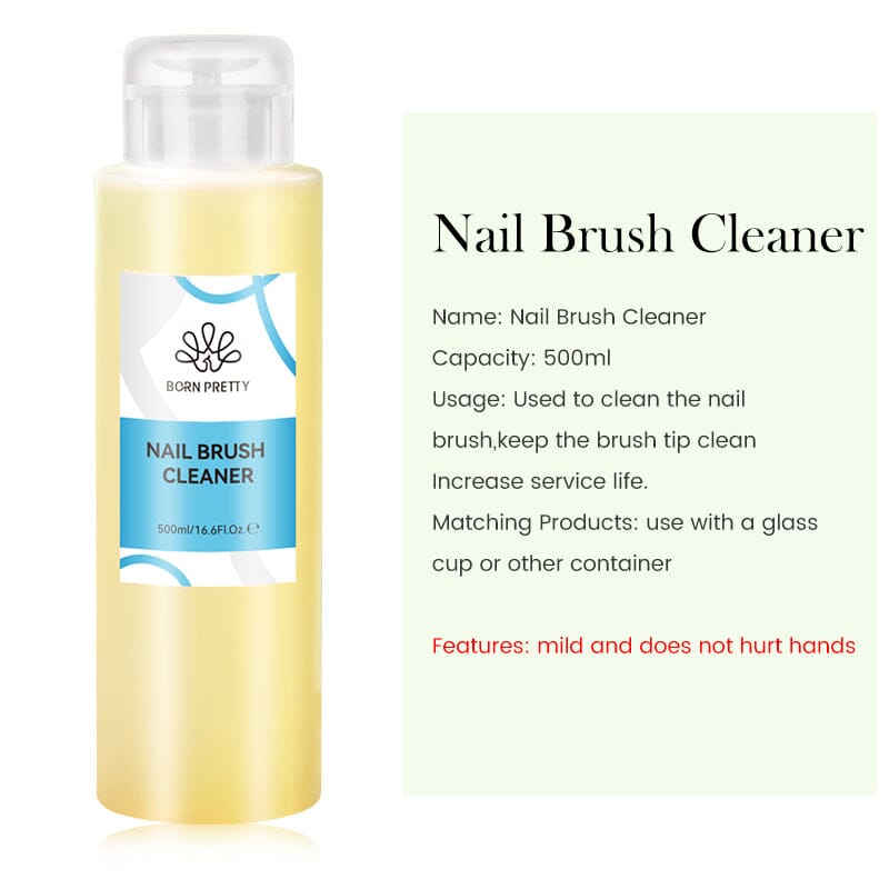Nail Cleaner Gel Remover Brush Cleaner 500ml Nail Care BORN PRETTY Nail Brush Cleaner 