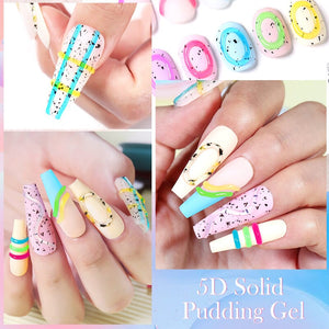 5D Solid Pudding Gel Black 10ml Gel Nail Polish LILYCUTE 