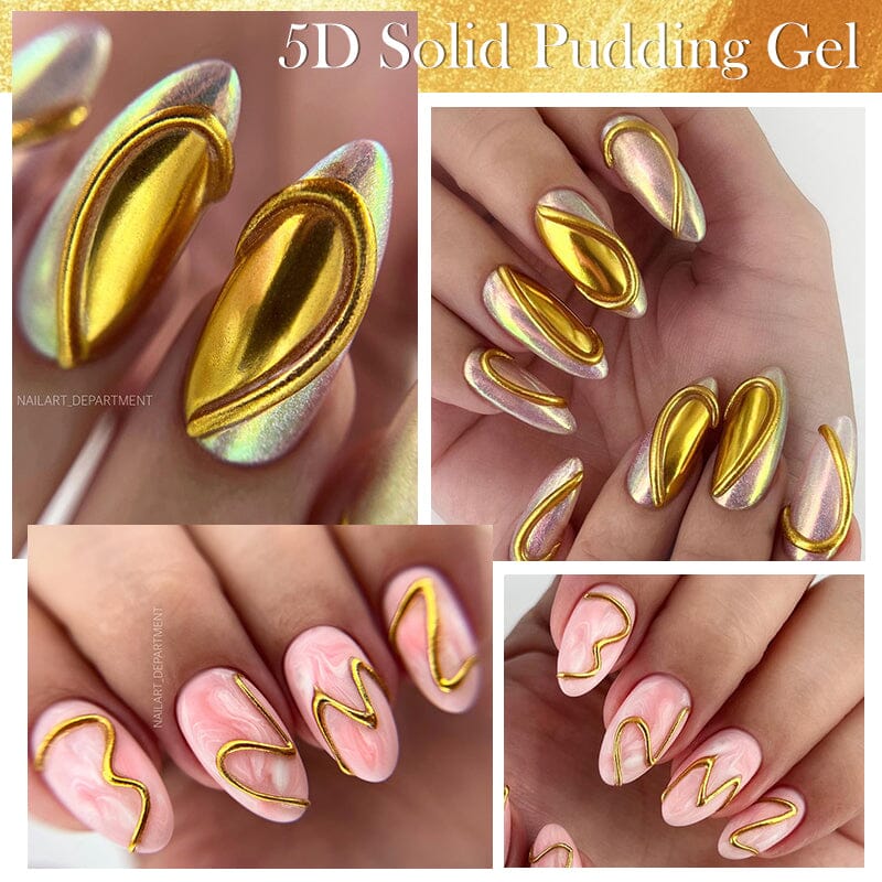 5D Solid Pudding Gel Black 10ml Gel Nail Polish LILYCUTE 