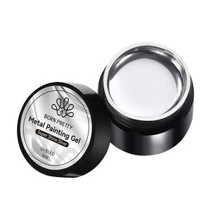 Metal Painting Gel 5ml Gel Nail Polish BORN PRETTY Super Shine Silver 