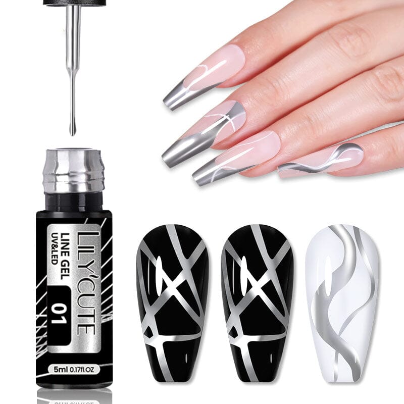 Metallic Line Nail Gel 5ml Gel Nail Polish LILYCUTE 