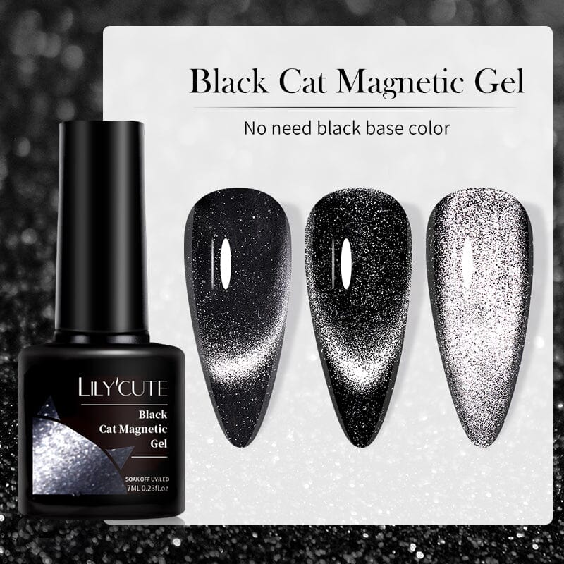 Black Cat Magnetic Gel Polish 7ml Gel Nail Polish LILYCUTE 