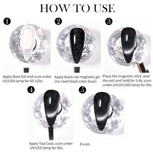 Black Cat Magnetic Gel Polish 7ml Gel Nail Polish LILYCUTE 