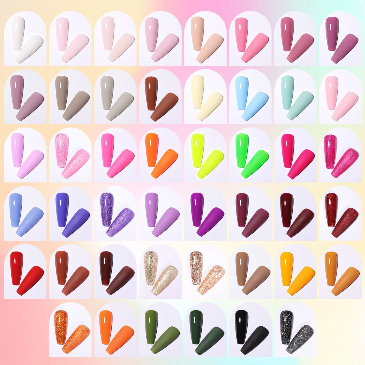46 Colors Gel with 6pcs Function Gel Set Color Party 6ml Gel Nail Polish BORN PRETTY 