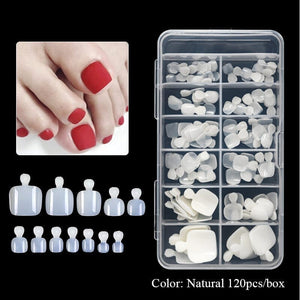 120pcs Natural Toenail False Nail Tips Nail Tips No Brand 