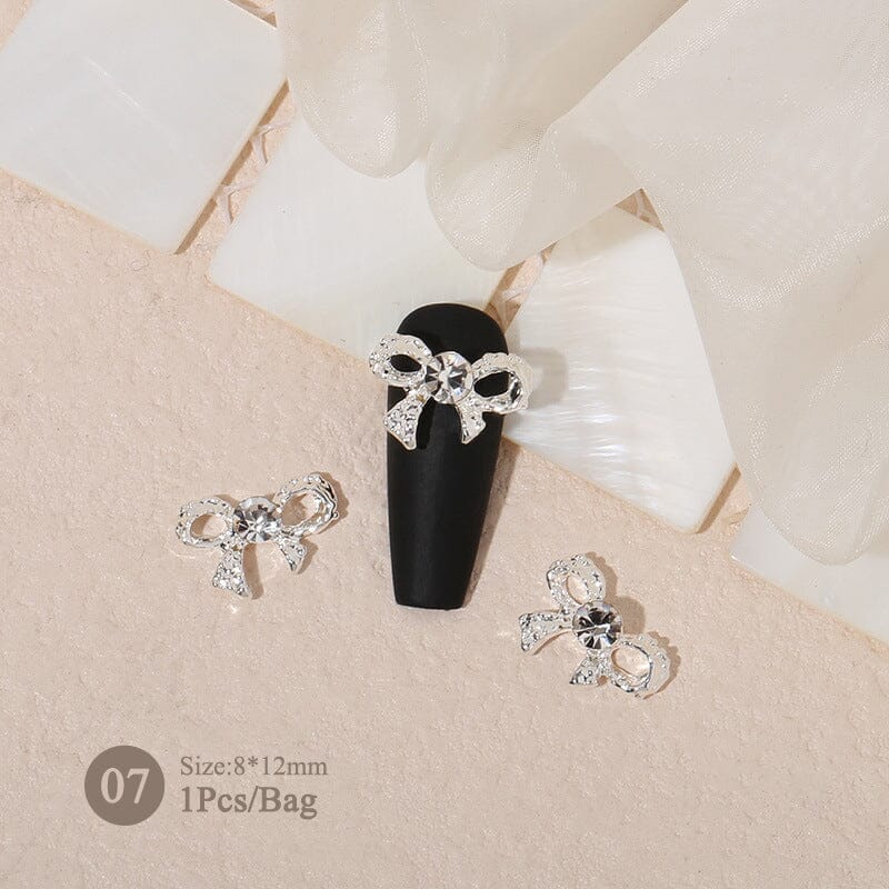 Butterfly Heart Metal Rhinestones Pearl Nail Decoration Nail Decoration No Brand 07 
