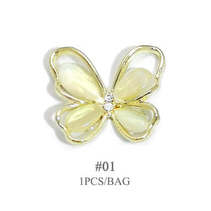 Butterfly Alloy Rhinestones Nail Decoration #01 Clearance No Brand 