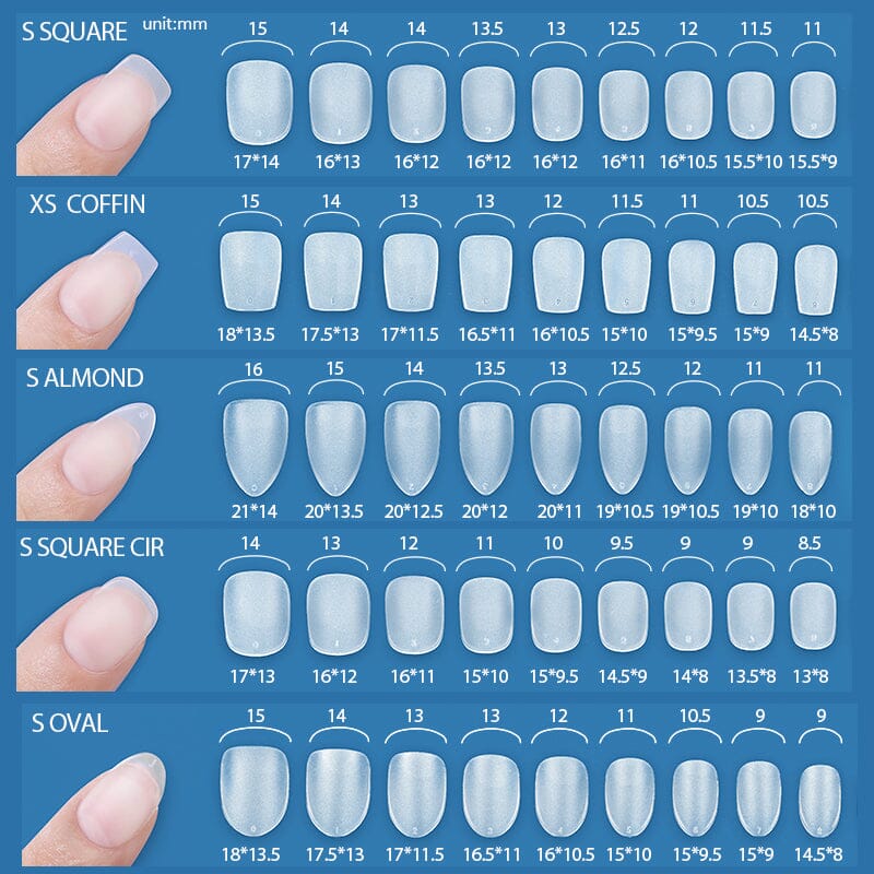 300pcs Matte Soft Gel Tips False Nails Full Cover Short Nail Tips KOSKOE 