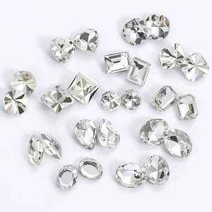 10pcs #11 11*12mm Transparent Irregular-Shaped Rhinestones Nail Art No Brand 
